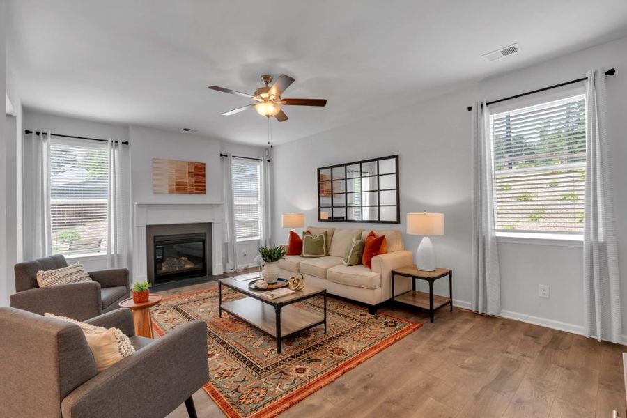 Furnished interior in a model home at Park Center Pointe in Austell (Image 24).