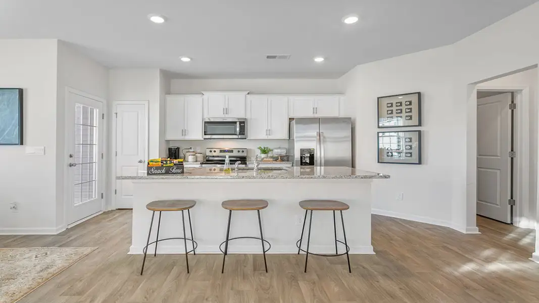 Furnished interior in a model home at The Townes at Brookhaven in Greensboro (Image 2).