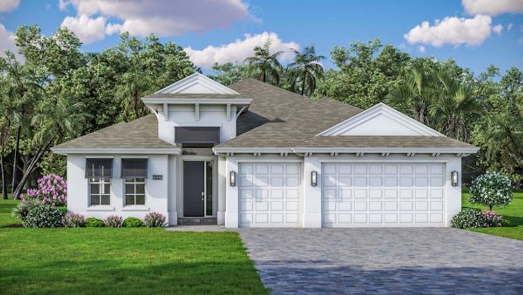 Front exterior of a home in the High Pointe community, located in Vero Beach, FL (Image 48).