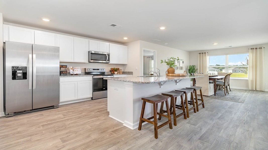 Furnished interior in a model home at Jordanville Farms in Galivants Ferry (Image 3).