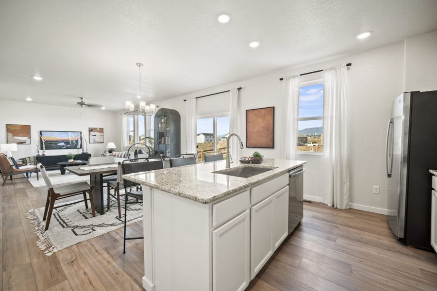 Furnished interior in a model home at The Glen in Colorado Springs (Image 16).