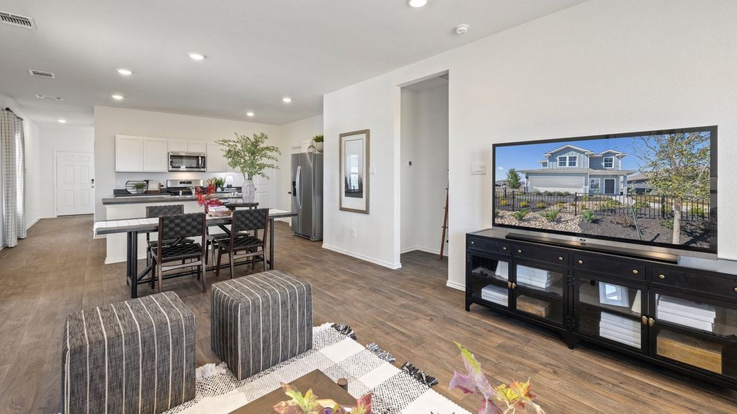 Furnished interior in a model home at The Reserve at Spiritas Ranch in Little Elm (Image 3).