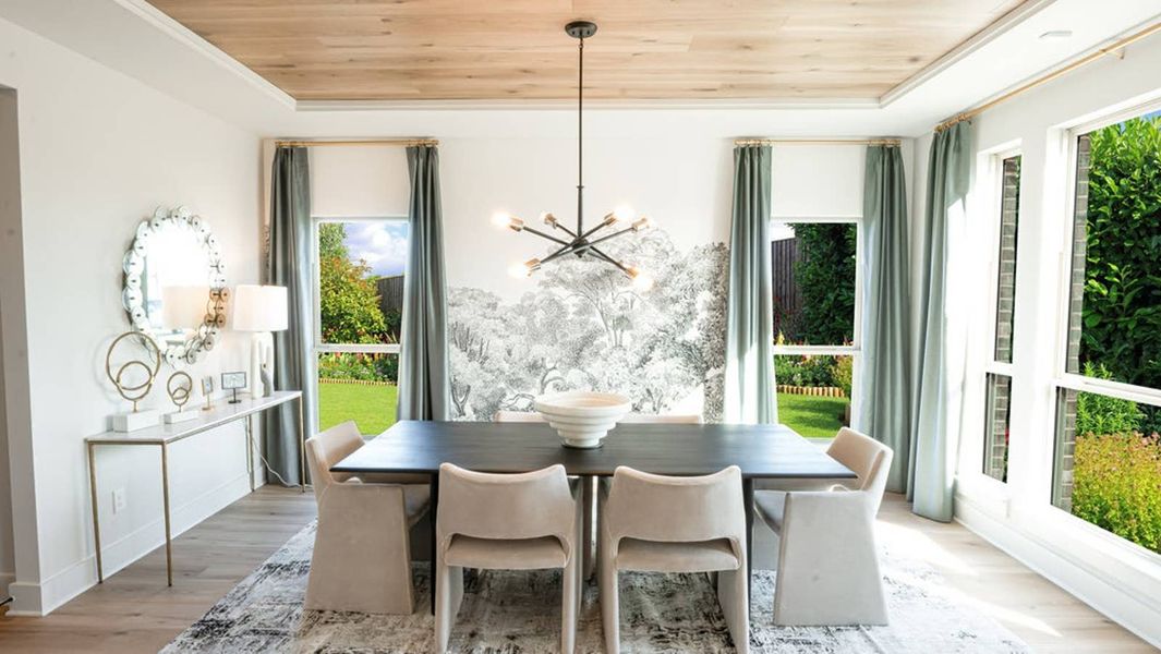 Furnished interior in a model home at Westside Preserve in Midlothian (Image 2).
