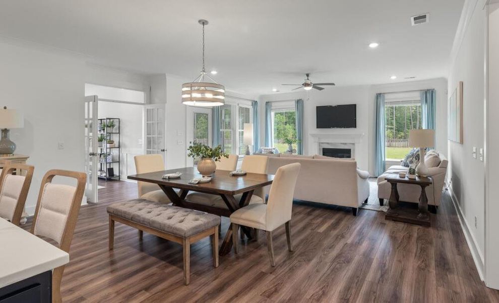 Furnished interior in a model home at The Enclave at French Quarter Creek in Huger (Image 5).