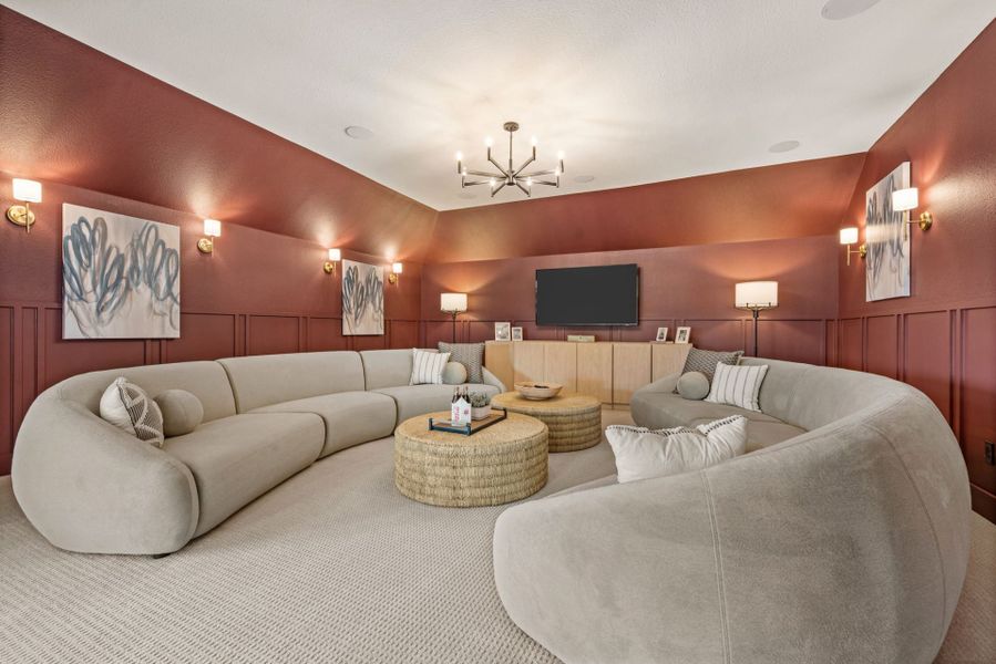 Furnished interior in a model home at Meadow Run in Melissa (Image 21). Furnished interior in a model home at Meadow Run in Melissa (Image 21).