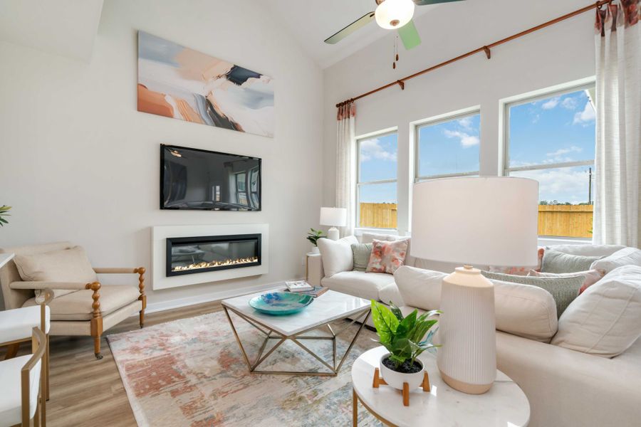 Furnished interior in a model home at Splendora Fields in Splendora (Image 7).