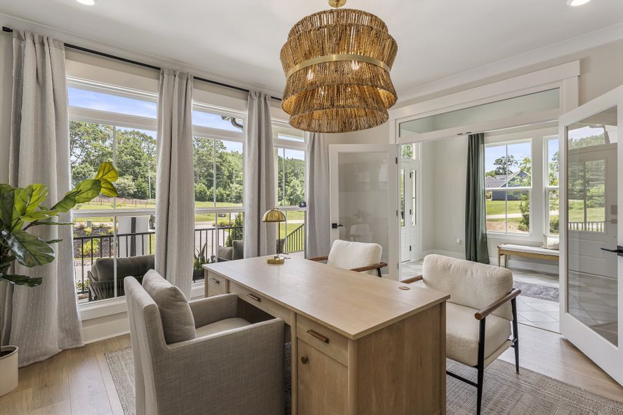 Furnished interior in a model home at Walker's Pointe in Anderson (Image 7). Furnished interior in a model home at Walker's Pointe in Anderson (Image 7).