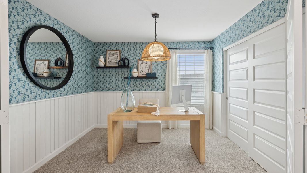 Furnished interior in a model home at Remington in Buckeye (Image 32).