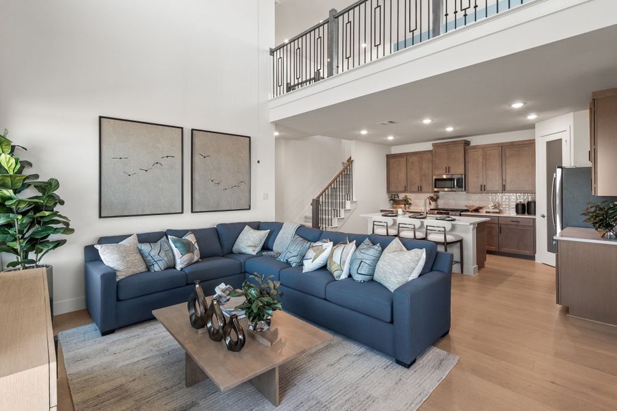 Furnished interior in a model home at Enclave 35s in Frisco (Image 4).