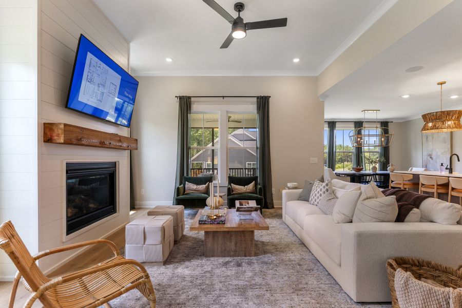 Furnished interior in a model home at Walker's Pointe in Anderson (Image 14). Furnished interior in a model home at Walker's Pointe in Anderson (Image 14).