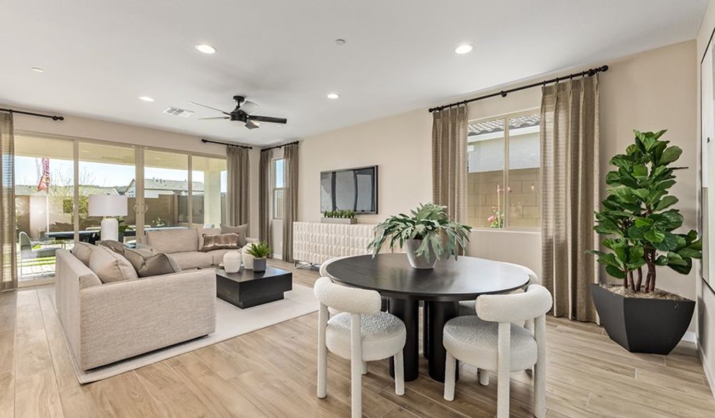 Furnished interior in a model home at Seasons at Haciendas at White Peak in Peoria (Image 7).