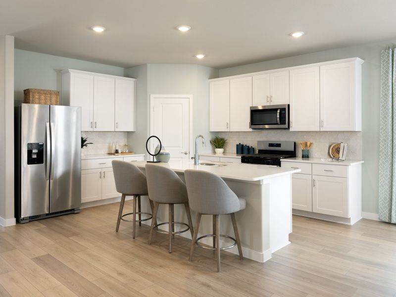 Furnished interior in a model home at Stella Hills in Denton (Image 5).