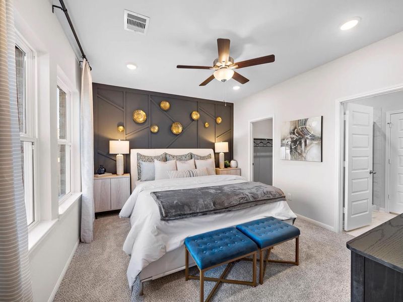 Furnished interior in a model home at Saddle Creek Ranch in Cibolo (Image 12).