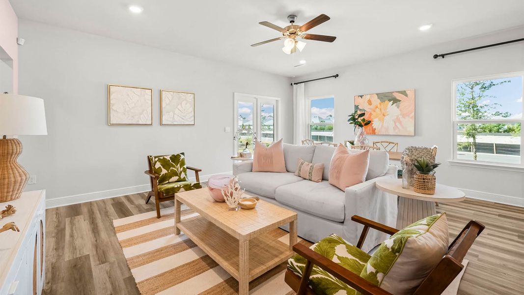 Furnished interior in a model home at Windmark Beach in Port Saint Joe (Image 9). Furnished interior in a model home at Windmark Beach in Port Saint Joe (Image 9).