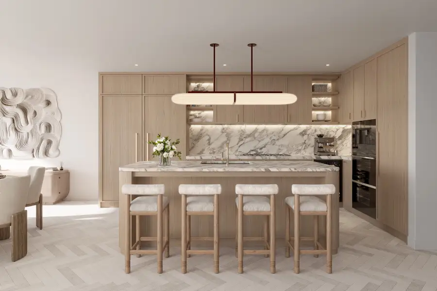 Furnished interior in a model home at The Ritz-Carlton Residences in West Palm Beach (Image 4).