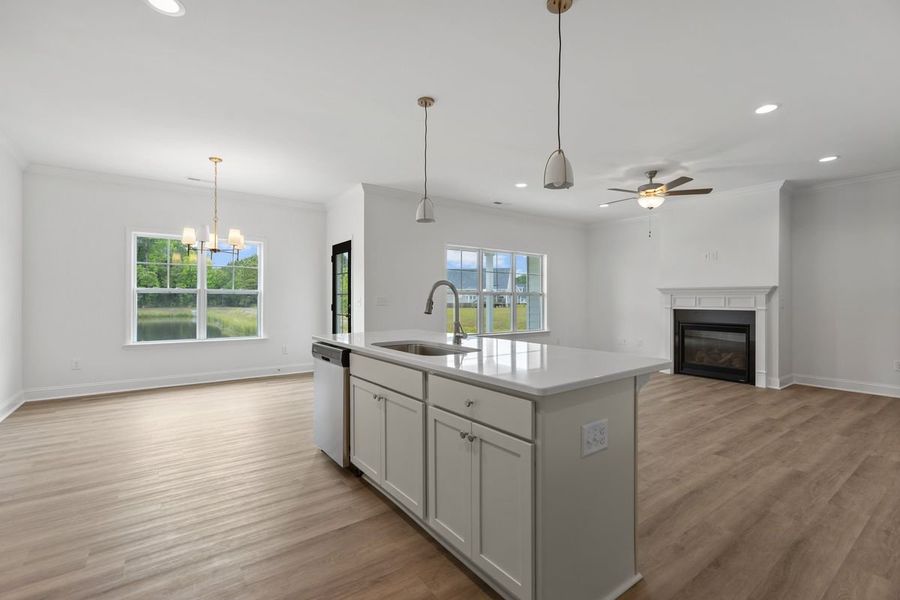 Furnished interior in a model home at Arbor Hills South II in Greenville (Image 8).