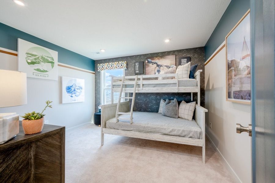 Furnished interior in a model home at Bridle Run in Louisville (Image 37).