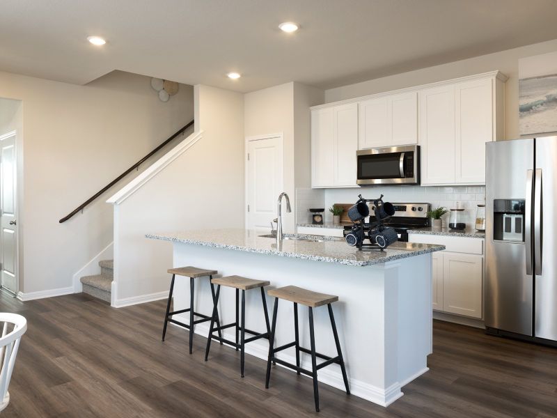 Have plenty of space for cooking with the large kitchen island.