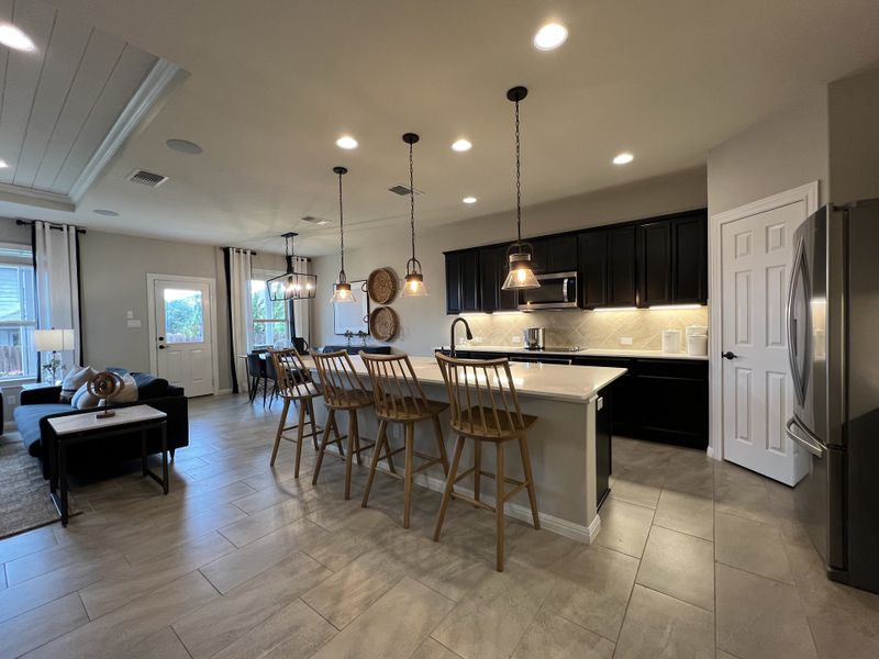 Furnished interior in a model home at Summerlyn in Leander (Image 15).