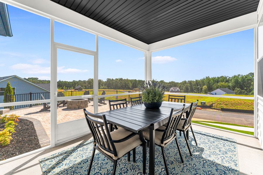 Furnished interior in a model home at Eagle Creek in Central (Image 18).