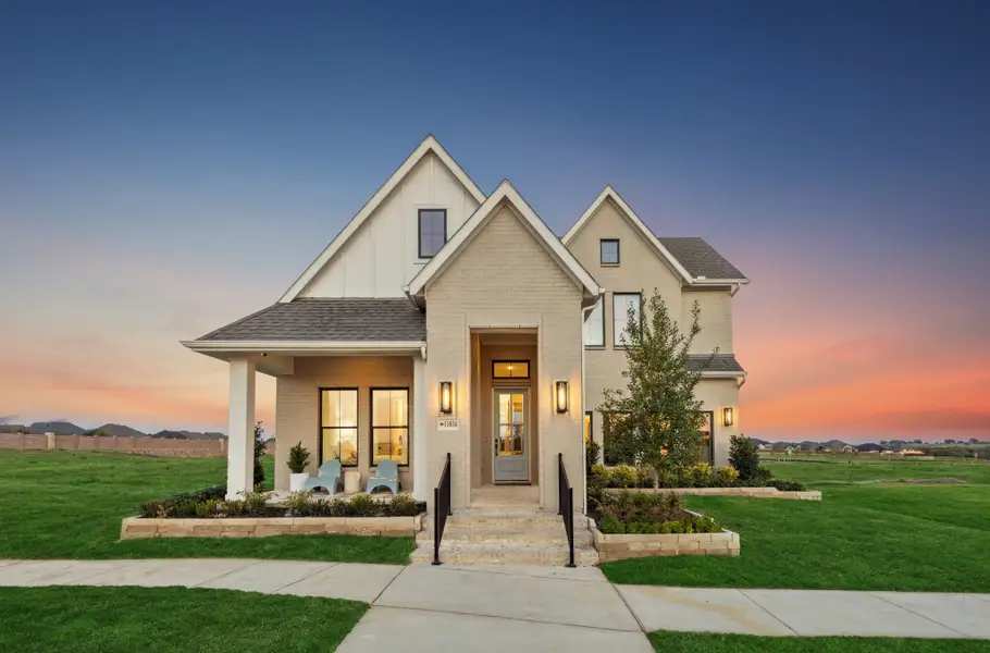 Front exterior of a home in the Hazelwood 55' Series community, located in Frisco, TX (Image 4).