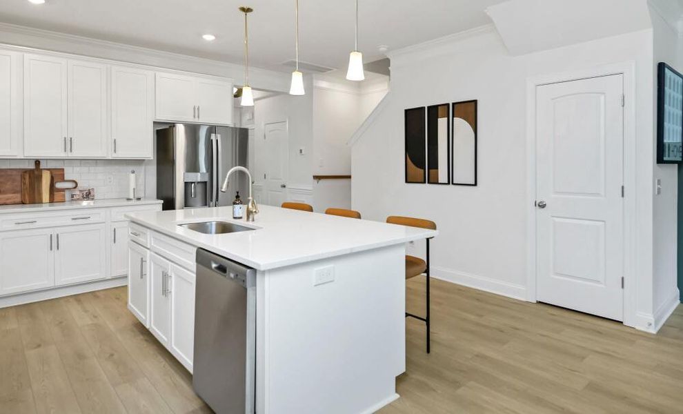 Furnished interior in a model home at Lauren Park Townhomes in Lexington (Image 4).