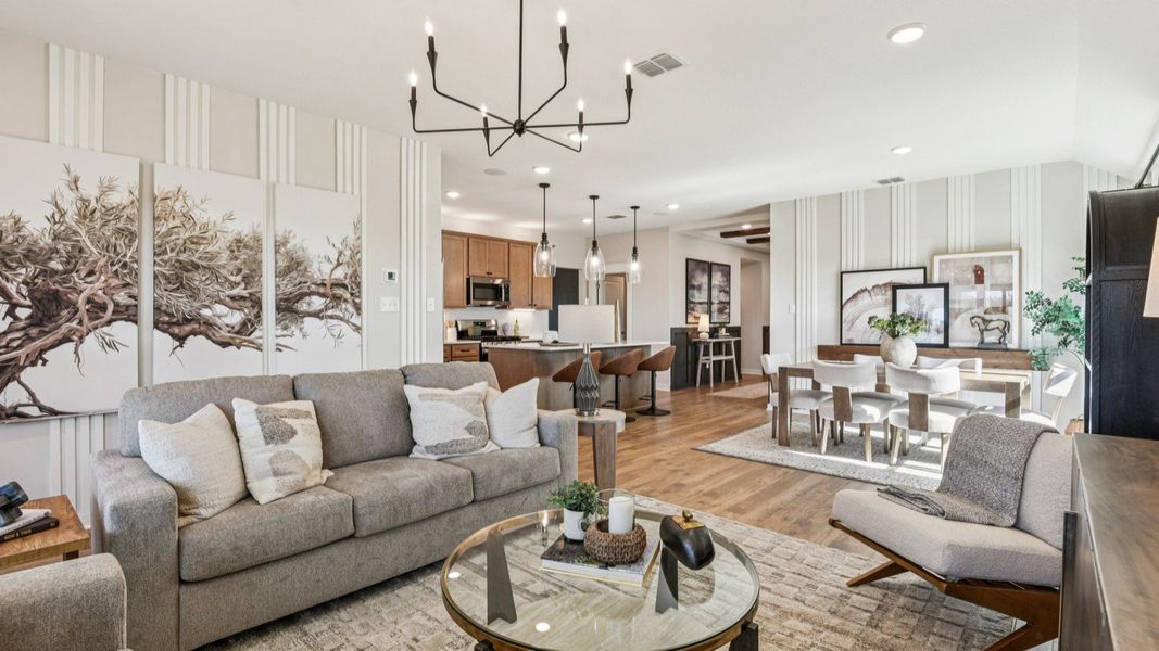 The Great Room is the heart of the home and overlooks the backyard The Great Room is the heart of the home and overlooks the backyard