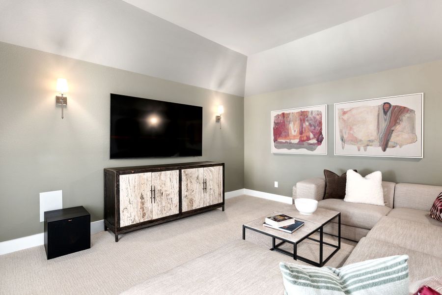 Plan 1146 Media Room - Mosaic 50s Model - Photo by American Legend Homes