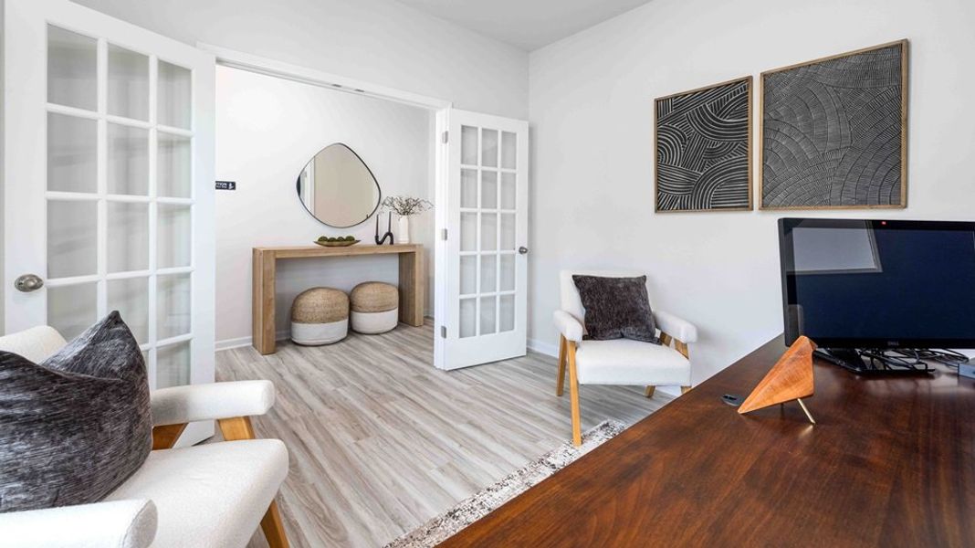 Furnished interior in a model home at Laurelbrook in Sherrills Ford (Image 41).