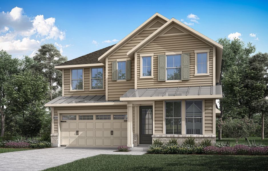 Front exterior of a home in the Landmark community, located in Denton, TX (Image 10).