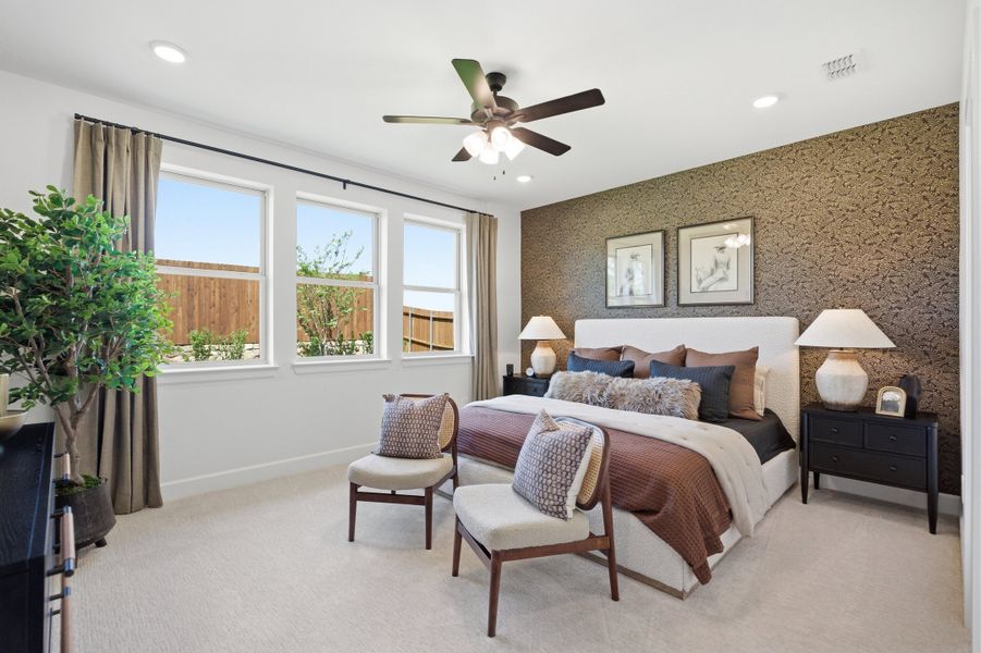 Furnished interior in a model home at Saratoga in Aubrey (Image 10).