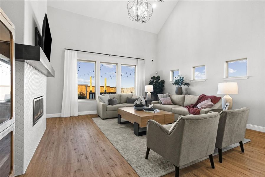 Furnished interior in a model home at Creekview Meadows in Pilot Point (Image 14).