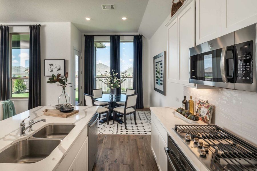 Furnished interior in a model home at Crosswinds: 60ft. lots in Kyle (Image 19).