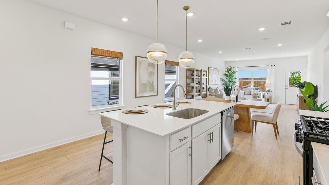 Furnished interior in a model home at Frontier in Mustang Ridge (Image 47).