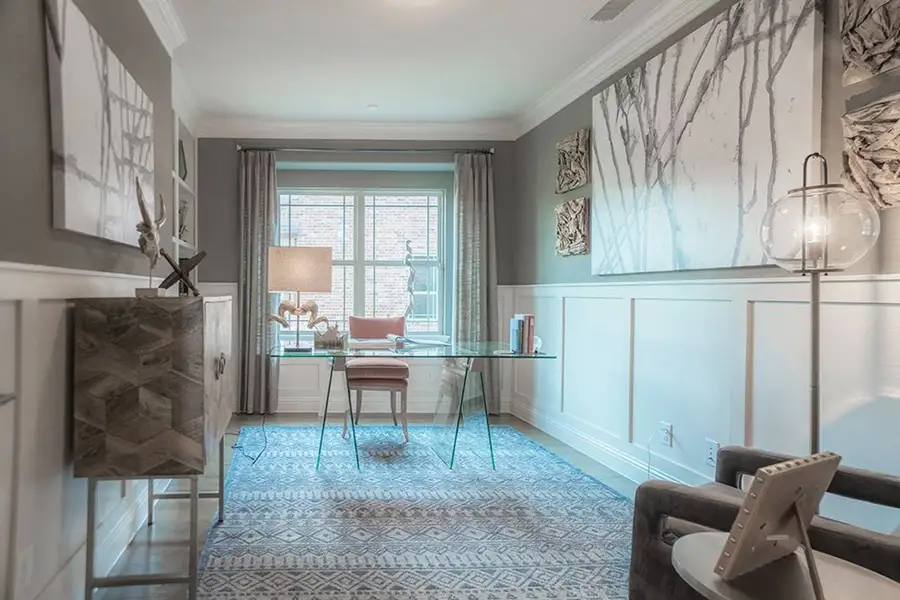 Furnished interior in a model home at Cambridge Estates in Prosper (Image 7).