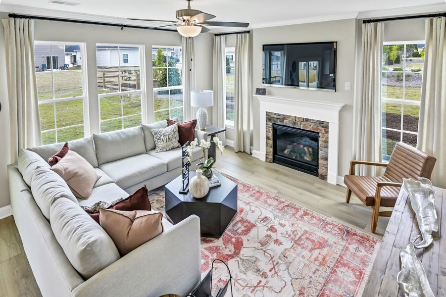 Furnished interior in a model home at Ashton Lakes in Lexington (Image 13).