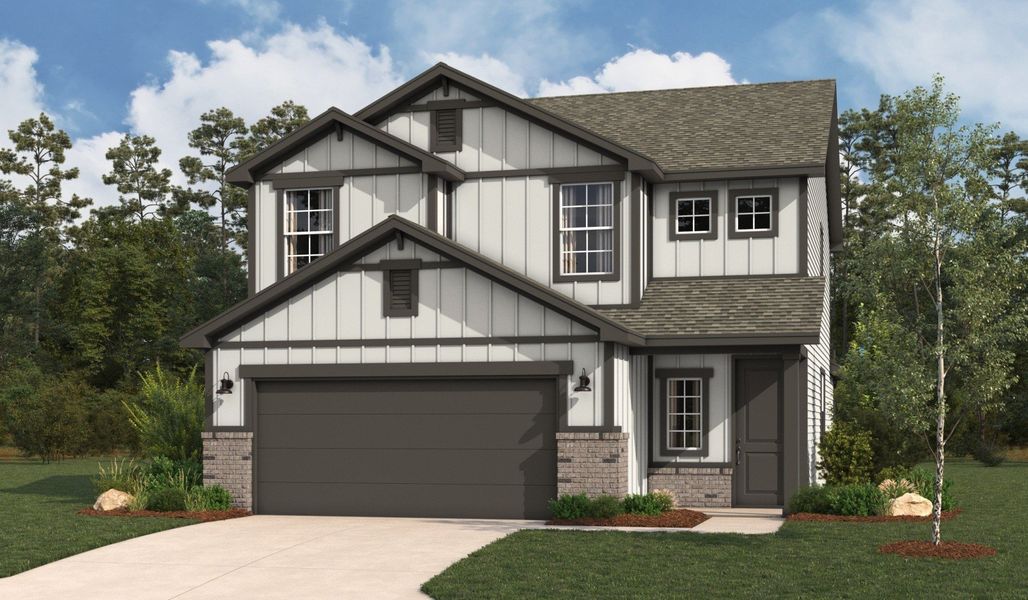 Front exterior of a home in the Veranda Designer community, located in San Antonio, TX (Image 19).