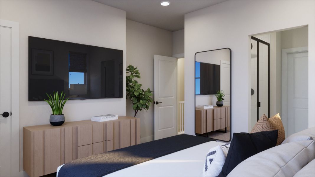 Furnished interior in a model home at Berkeley Villas in Denver (Image 13).