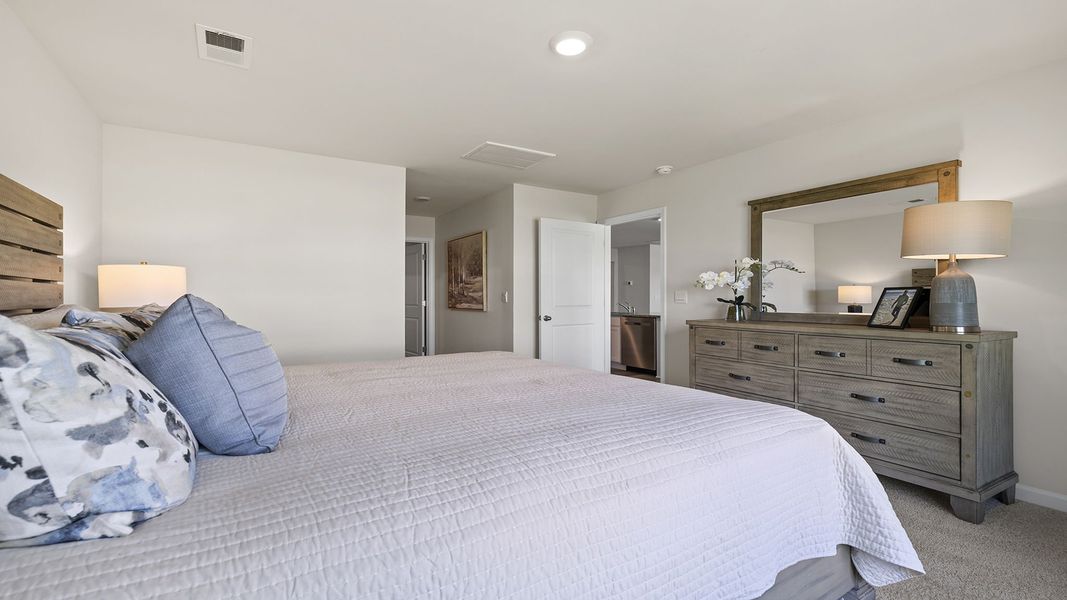 Furnished interior in a model home at Gibson Grove in Laurens (Image 22).