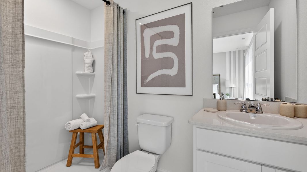 Furnished interior in a model home at Corsair in Middleburg (Image 28).