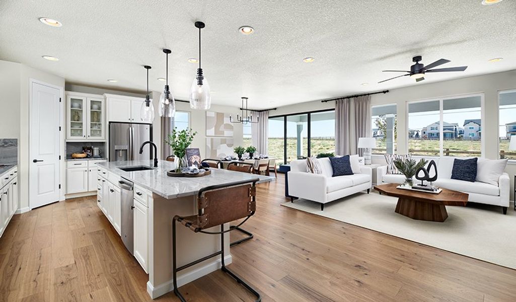 Furnished interior in a model home at The Trails at Aspen Ridge in Colorado Springs (Image 6). Furnished interior in a model home at The Trails at Aspen Ridge in Colorado Springs (Image 6).
