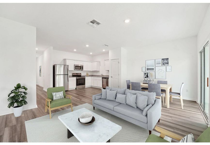 Furnished interior in a model home at Aster Towns in Summerville (Image 5).