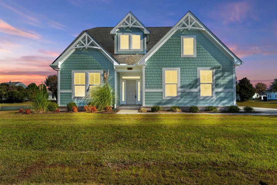 Front exterior of a home in the Belmont at Albemarle community, located in Hertford, NC (Image 4).