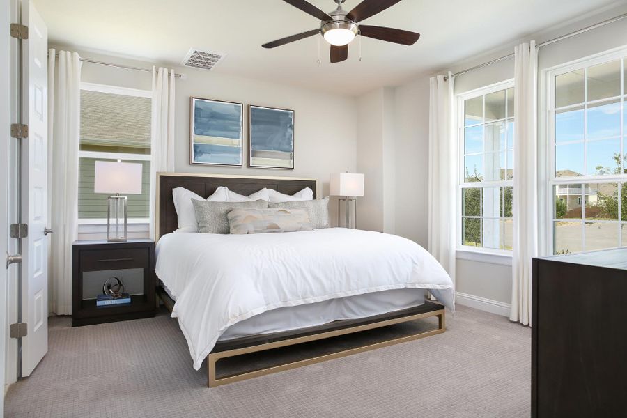 Furnished interior in a model home at Casetta Ranch in Kyle (Image 47).