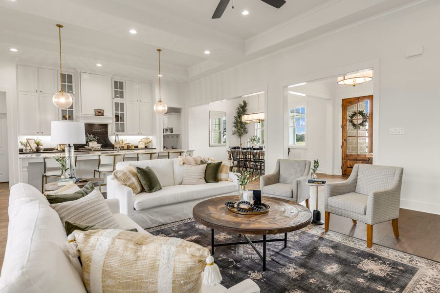 Furnished interior in a model home at Greens Prairie Reserve in College Station (Image 47).