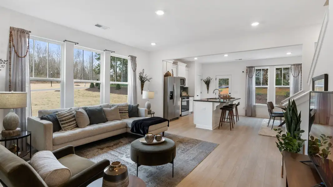Furnished interior in a model home at Marion Square in Greenville (Image 3). Furnished interior in a model home at Marion Square in Greenville (Image 3).