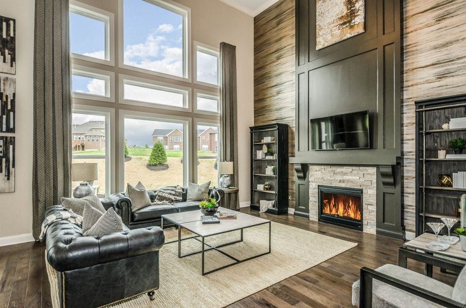 Furnished interior in a model home at The Estates and Meadows at Floyds Fork in Louisville (Image 28).