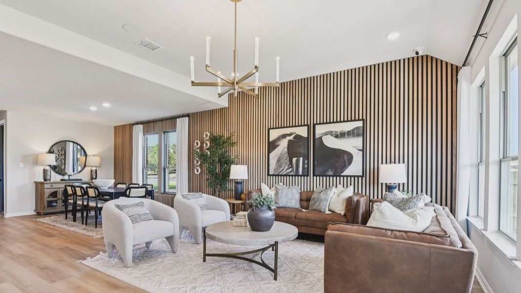 Furnished interior in a model home at Clear Creek in New Braunfels (Image 5).