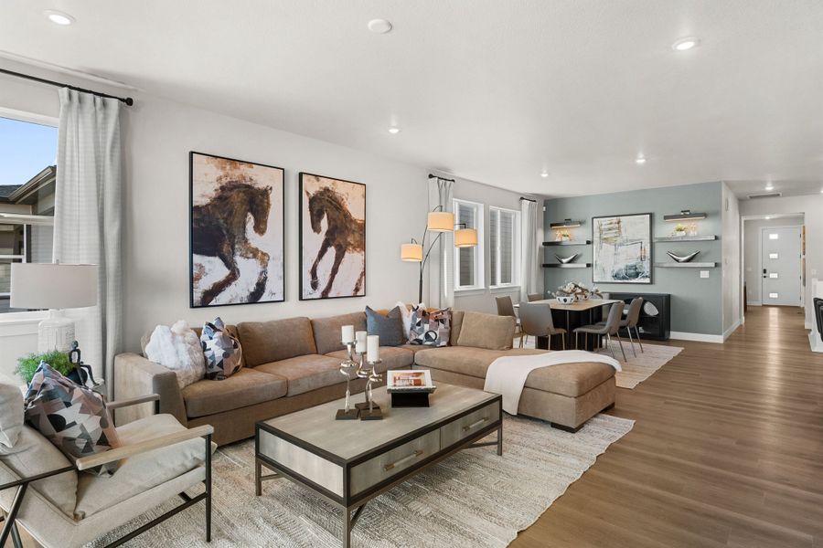Furnished interior in a model home at Trumark Homes at Tanterra in Parker (Image 29).