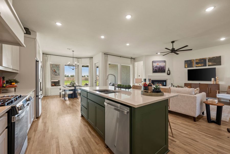 Furnished interior in a model home at Settlers Glen in New Fairview (Image 18). Furnished interior in a model home at Settlers Glen in New Fairview (Image 18).